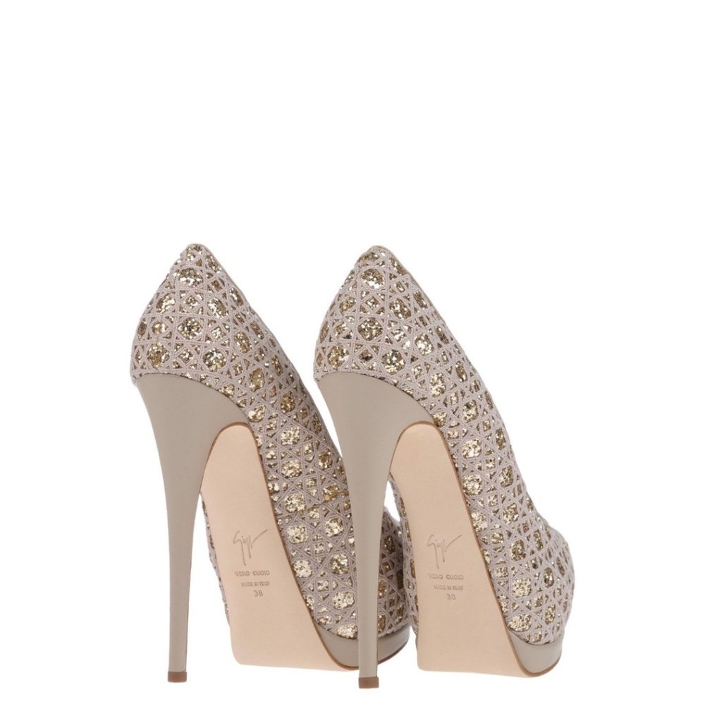 Giuseppe Zanotti Neutral and Glitter Sharon Pump